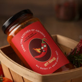 Retro zelfgemaakte hete saus label Sjabloon Wijn Etiket