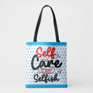 Retro zelfzorg tote bag