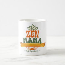 Retro Zen Mama Yoga Lotus Boho Koffiemok