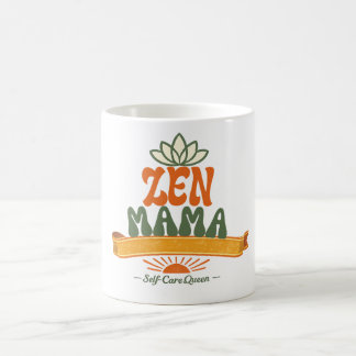 Retro Zen Mama Yoga Lotus Boho Koffiemok