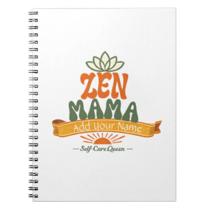 Retro Zen Mama Yoga Lotus Persoonlijke Kunst Notit Notitieboek