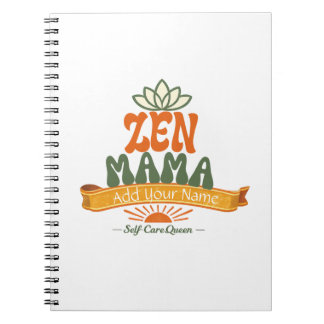 Retro Zen Mama Yoga Lotus Persoonlijke Kunst Notit Notitieboek