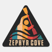 Retro Zephyr Cove Kayaking Sticker (Voorkant)