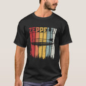 Retro Zeppelin 70s 80s luchtschip Zepelin Z T-shirt (Voorkant)