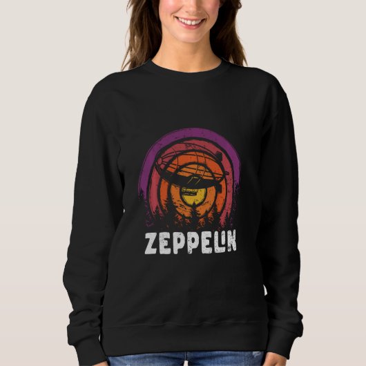 Retro Zeppelin 70s 80s luchtschip Zepelin Z Trui (Voorkant)