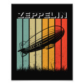 Retro Zeppelin luchtschip Zepelin Zepplin Foto Afdruk (Voorkant)