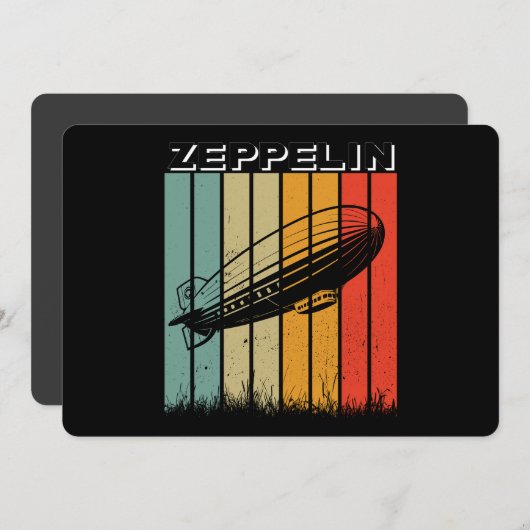 Retro Zeppelin luchtschip Zepelin Zepplin Kaart (Voorkant / Achterkant)
