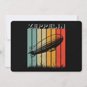 Retro Zeppelin luchtschip Zepelin Zepplin Kaart