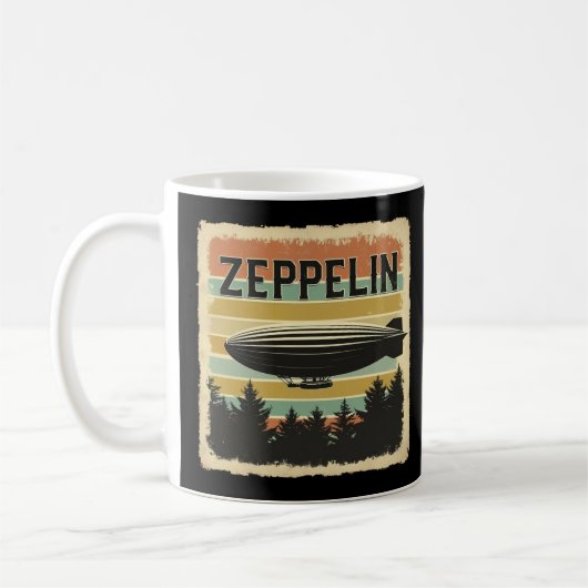 Retro Zeppelin luchtschip Zepelin Zepplin Koffiemok (Links)