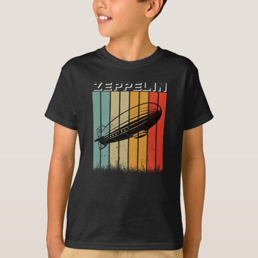 Retro Zeppelin luchtschip Zepelin Zepplin T-shirt (Voorkant)