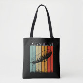 Retro Zeppelin luchtschip Zepelin Zepplin Tote Bag (Voorkant)