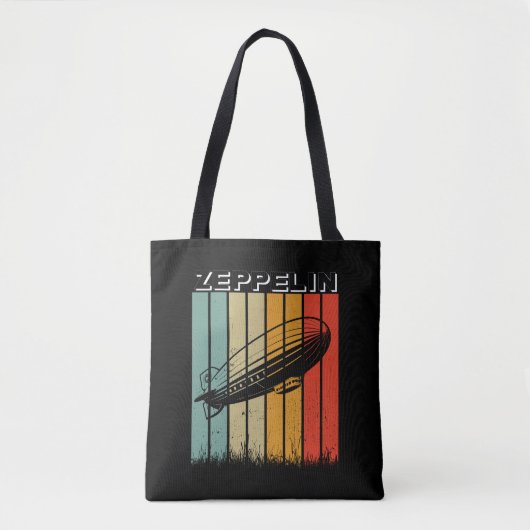 Retro Zeppelin luchtschip Zepelin Zepplin Tote Bag (Voorkant)