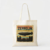 Retro Zeppelin luchtschip Zepelin Zepplin Tote Bag (Voorkant)