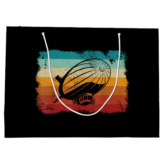 Retro  Zeppelin luchtschip Zepplin L Groot Cadeauzakje (Achterkant)