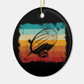 Retro  Zeppelin luchtschip Zepplin L Keramisch Ornament (Links)