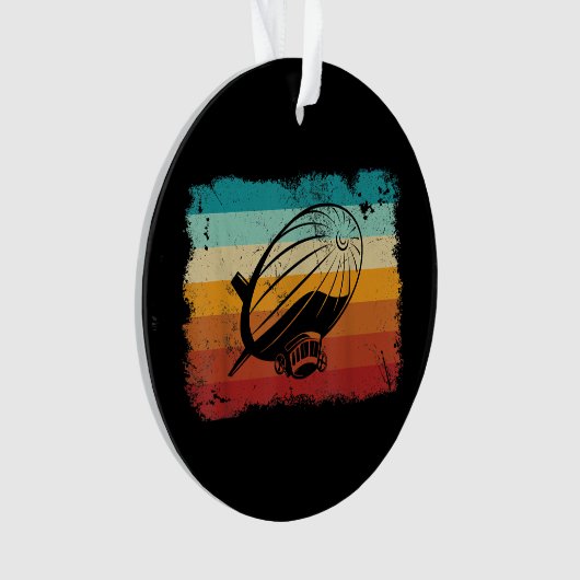 Retro Zeppelin luchtschip Zepplin L Ornament (voorkant)