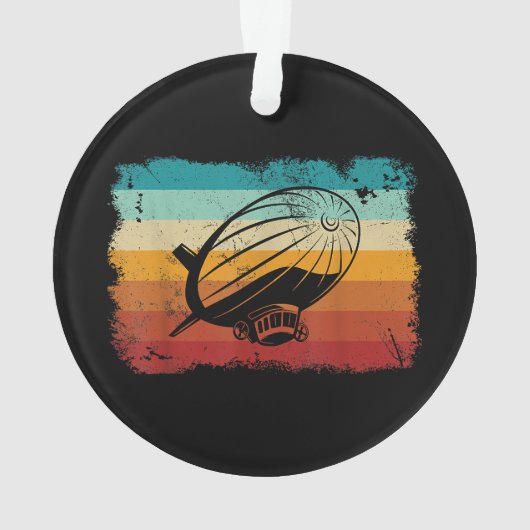 Retro  Zeppelin luchtschip Zepplin L Ornament (achterkant)