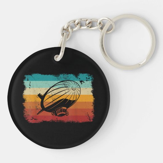 Retro Zeppelin luchtschip Zepplin L Sleutelhanger (Achterkant)