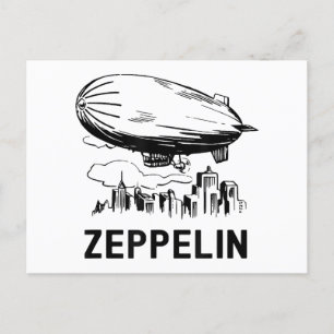  Retro Zeppelin - Verdeelbare schets Briefkaart