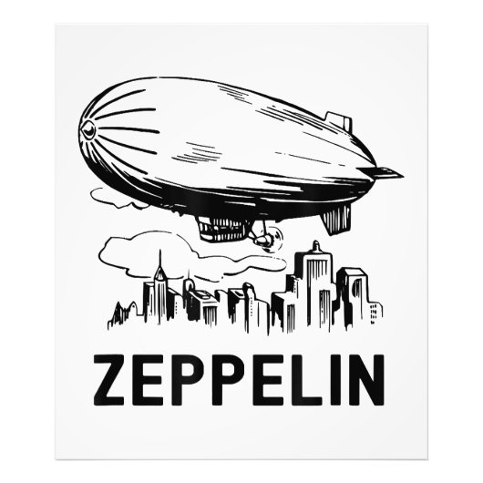 Retro Zeppelin - Verdeelbare schets Foto Afdruk (Voorkant)
