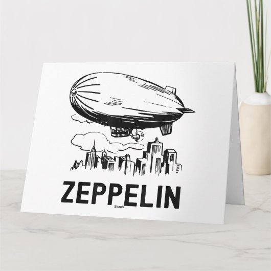  Retro Zeppelin - Verdeelbare schets Kaart (Achterkant)