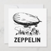 Retro Zeppelin - Verdeelbare schets Kaart (Achterkant)