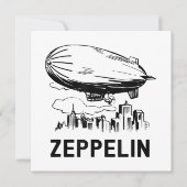  Retro Zeppelin - Verdeelbare schets Kaart (Voorkant)