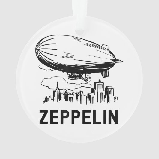 Retro Zeppelin - Verdeelbare schets Ornament (achterkant)