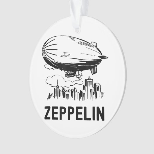 Retro Zeppelin - Verdeelbare schets Ornament (voorkant)