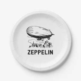  Retro Zeppelin - Verdeelbare schets Papieren Bordje