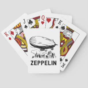 Retro Zeppelin - Verdeelbare schets Pokerkaarten