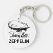  Retro Zeppelin - Verdeelbare schets Sleutelhanger (Achterkant)