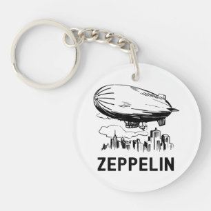 Retro Zeppelin - Verdeelbare schets Sleutelhanger
