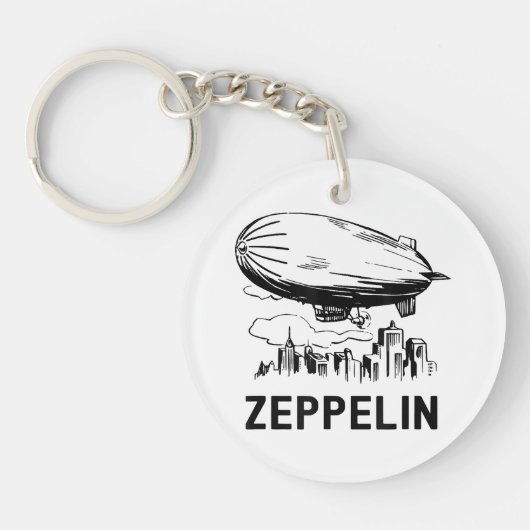  Retro Zeppelin - Verdeelbare schets Sleutelhanger (Voorkant)