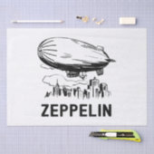  Retro Zeppelin - Verdeelbare schets Tissuepapier (Craft)