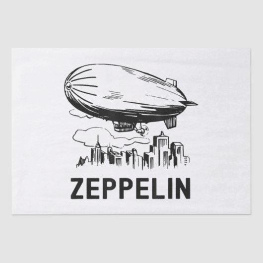  Retro Zeppelin - Verdeelbare schets Tissuepapier (Voorkant)