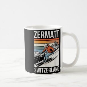 Retro Zermatt Zwitserland Skigebied, Pret Alpine S Koffiemok