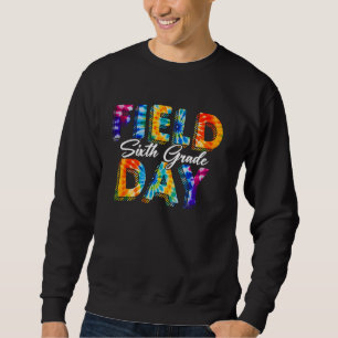 Retro zesde klas veldedag student tie-dye jongens  trui