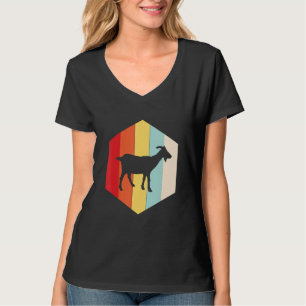 Retro Zeshoek Geit Silhouet Geiten T-shirt