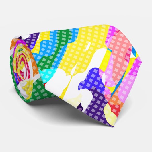 Retro, zestig, abstract stropdas (Opgerold)