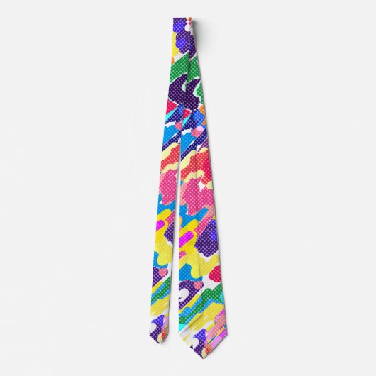 Retro, zestig, abstract stropdas (Achterkant)