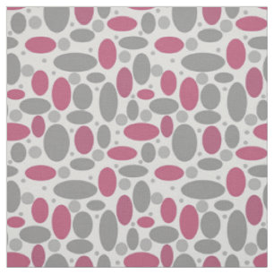 retro, zestig, polka dots, grijs en roze stof