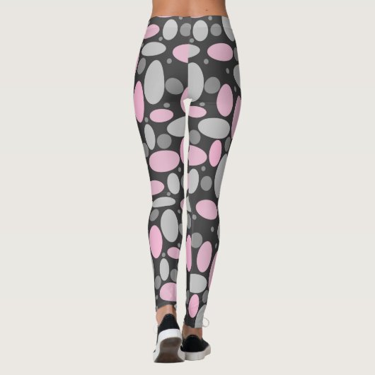 retro, zestig, polka stipts leggings (Achterkant)