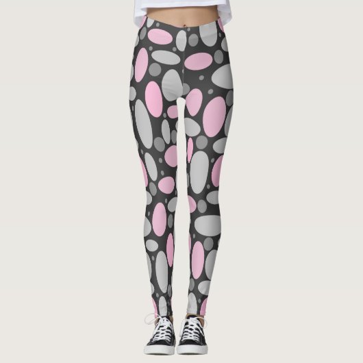 retro, zestig, polka stipts leggings (Voorkant)