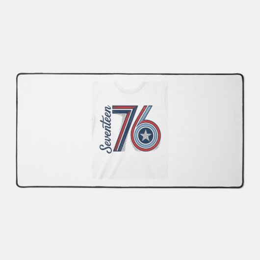 Retro Zeventien 76 Patriottisch Vector T-shirt Ont Bureaumat (Voorkant)