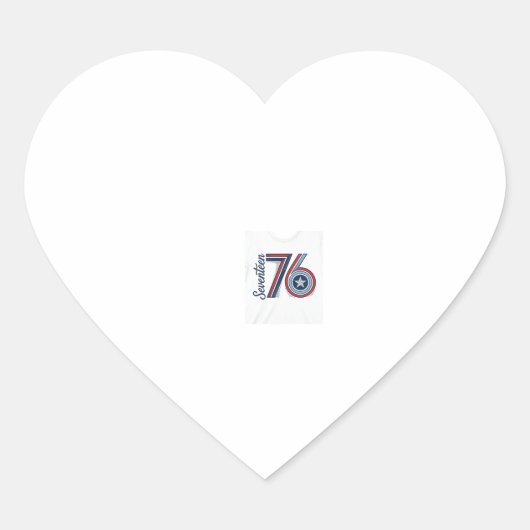 Retro Zeventien 76 Patriottisch Vector T-shirt Ont Hart Sticker (Voorkant)