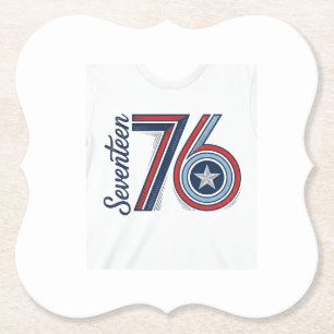 Retro Zeventien 76 Patriottisch Vector T-shirt Ont Kartonnen Onderzetters