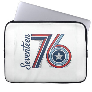 Retro Zeventien 76 Patriottisch Vector T-Shirt Ont Laptop Sleeve