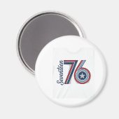 Retro Zeventien 76 Patriottisch Vector T-shirt Ont Magneet (Voorkant / Achterkant)