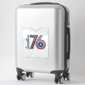 Retro Zeventien 76 Patriottisch Vector T-shirt Ont Sticker (Koffer)